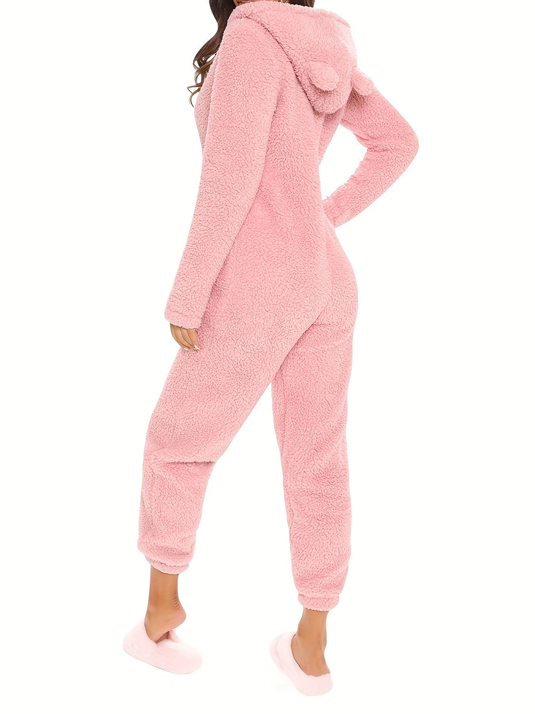 Kelsie-Plush Fleece Pyjama Jumpsuit -