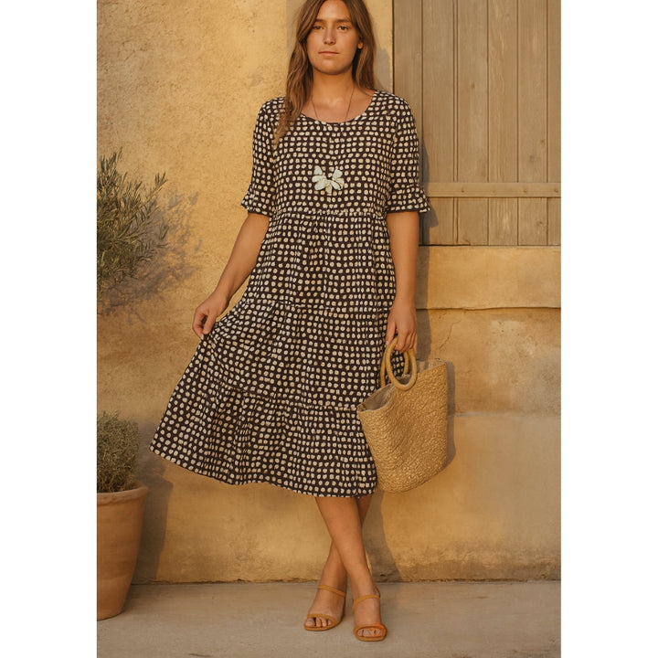 Maria™ - Ruffle Sleeve Midi Dress