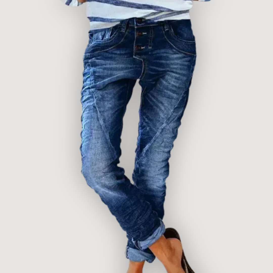 Luxy – BUTTON FRONT JEANS