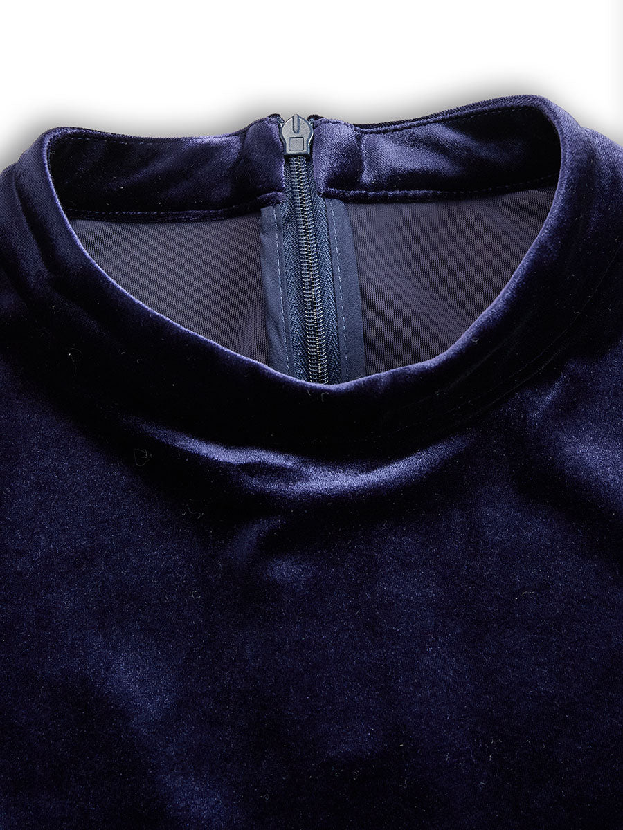 YRENE | OPULENT VELVET MIDI DRESS