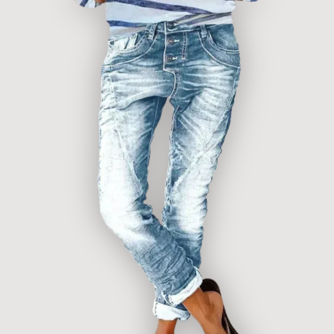 Luxy – BUTTON FRONT JEANS