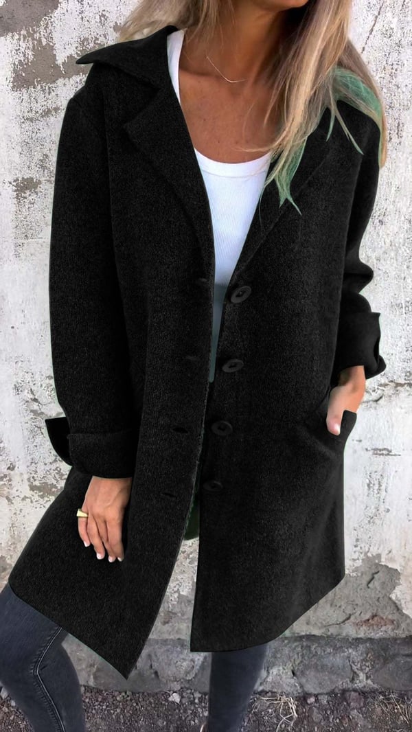 Camile-Casual Single Breasted Wool Coat
