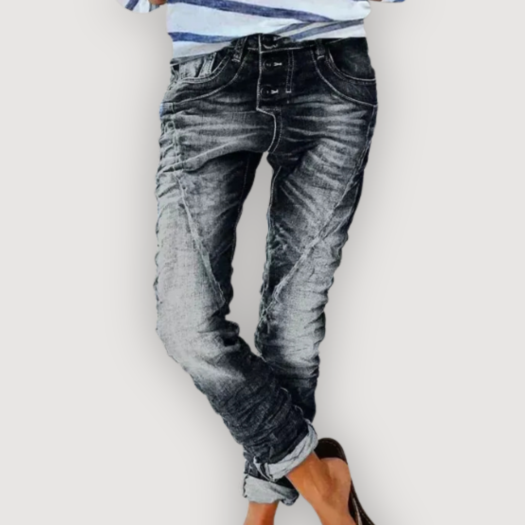 Luxy – BUTTON FRONT JEANS