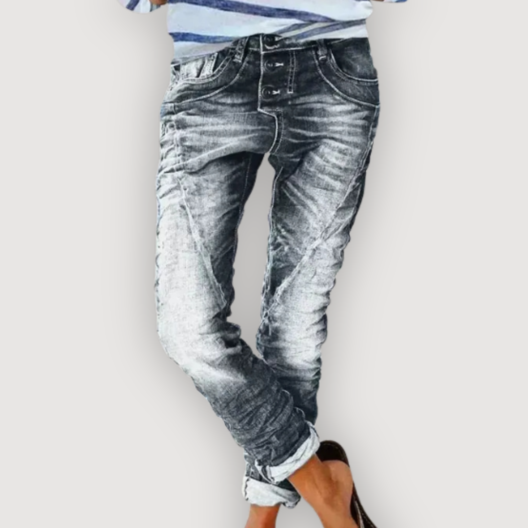 Luxy – BUTTON FRONT JEANS