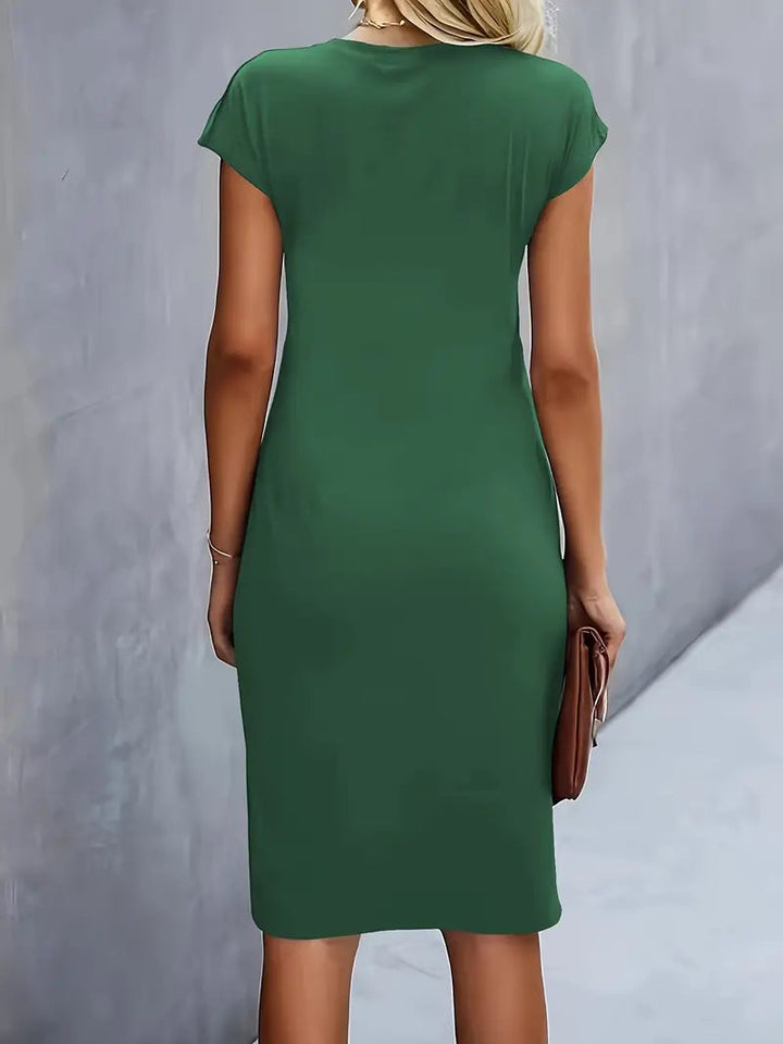 Adelina™ - Stylish Round Neck Dress