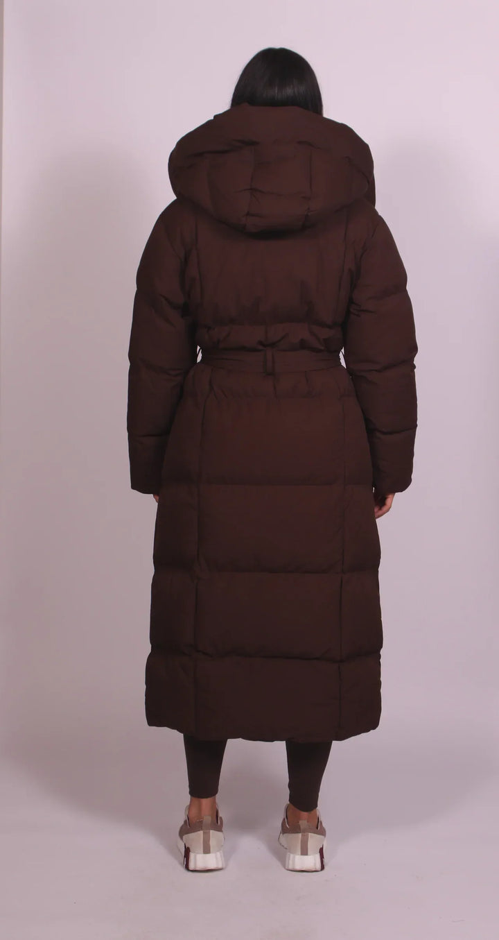 Kathlyn - Long Belted Puffer Coat