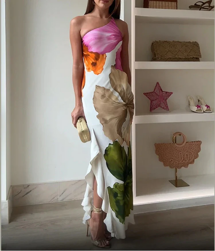 The Diana™ - Elegant Patchwork Maxi Dress