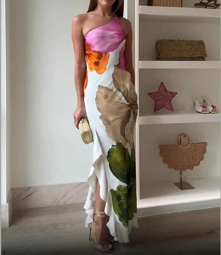 The Diana™ - Elegant Patchwork Maxi Dress