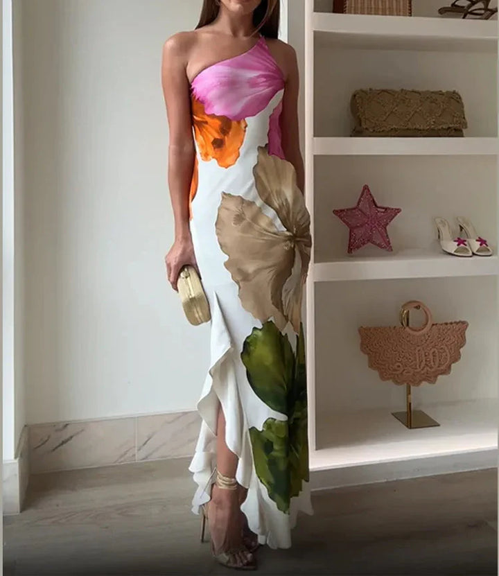 The Diana™ - Elegant Patchwork Maxi Dress