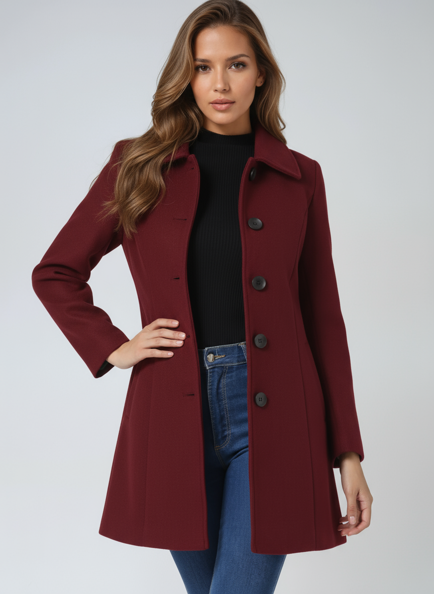 Victoria's | Women's Single Breasted Winter Trench Coat